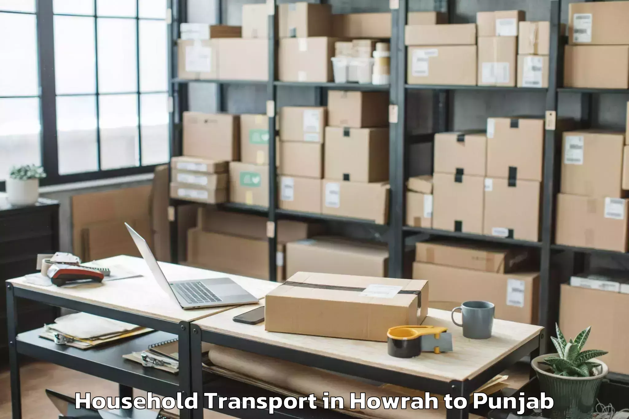 Expert Howrah to Pathankot Airport Ixp Household Transport